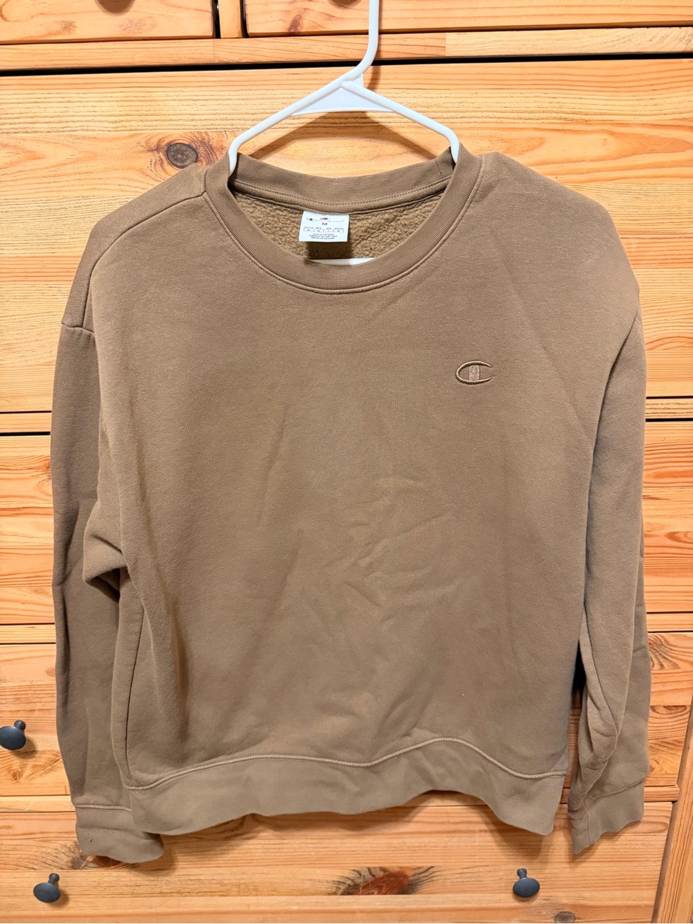 Champion Womens Crewneck Sweatshirt in Brown